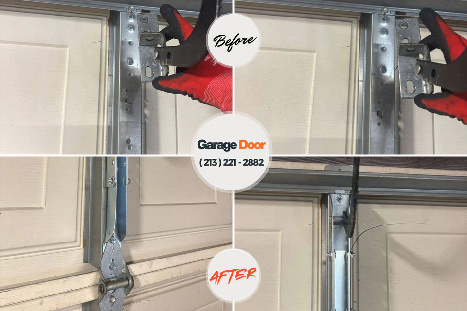 Before and after: garage door repair Point Pleasant, WV